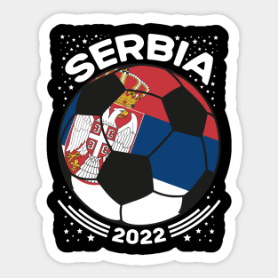 Serbia Flag Soccer Football Team Sticker